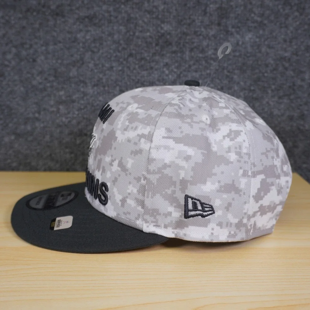 Miami Dolphins Salute to Service New Era Hat Grey Camo 9FIFTY Snapback